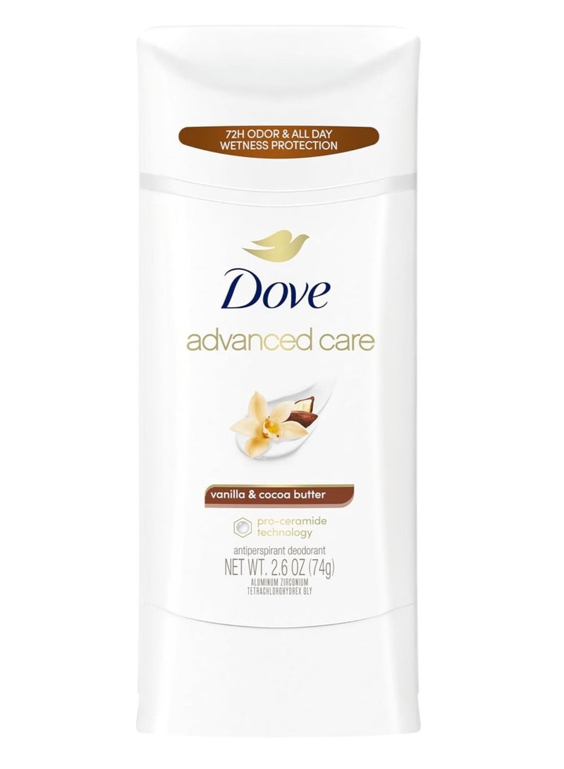 دوف مزيل عرق ستيك دوف بنكهة الفانيليا وزبدة الكاكاو، حماية من التعرق والروائح لمدة 48 ساعة، إبطيّن ناعمتان ومغذيتان، 74 جم - Image 1